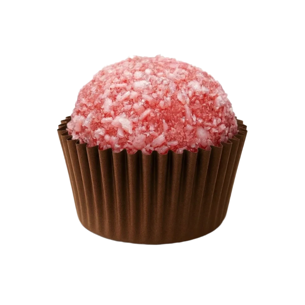Jahodový Kokos – jahodové brigadeiro s kokosem
