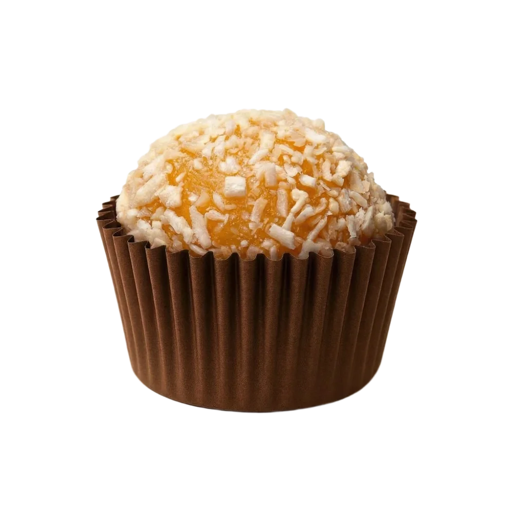 Pomerančový Kokos – pomerančové brigadeiro s kokosem